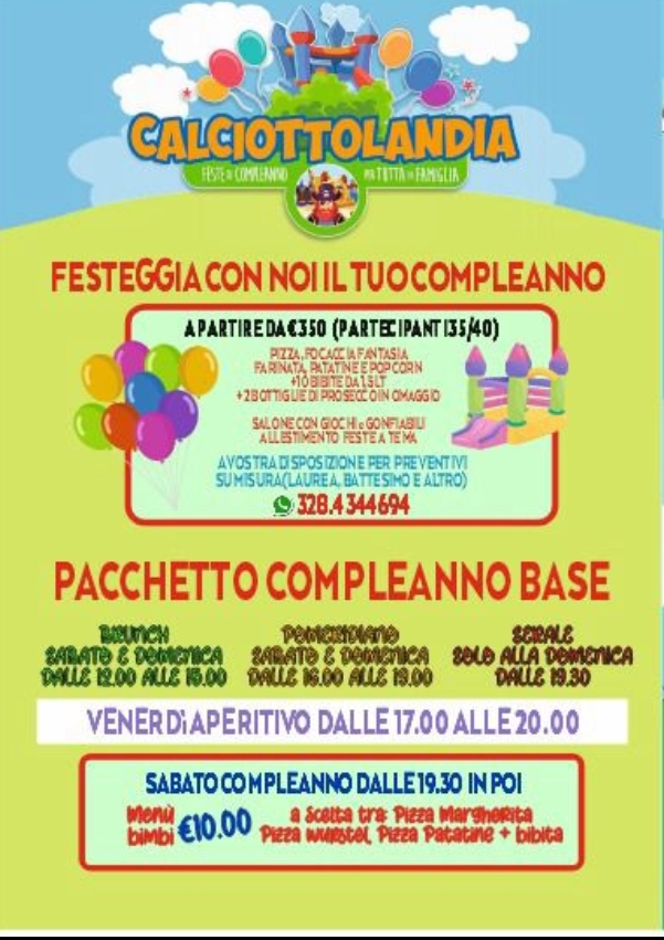 Festeggia con noi il compleanno!